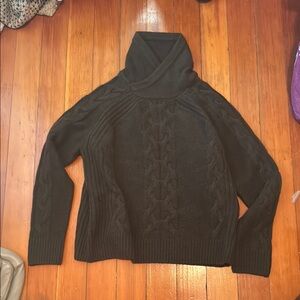 Women's Black Cable Knit Sweater